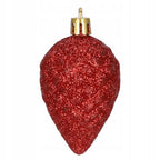 Set globuri si decoratiuni de Craciun, 51 piese, diverse dimensiuni, rosu