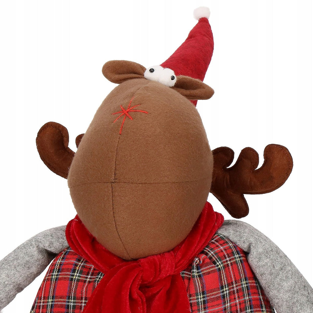(DL) Figurina Craciun, Ren, picioare telescopice, inaltime extensibila 55-95cm