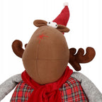 (DL) Figurina Craciun, Ren, picioare telescopice, inaltime extensibila 55-95cm