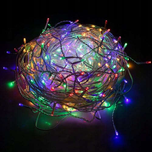 (DL) Ghirlanda luminoasa 500 LED-uri, 20m, pentru interior/exterior, telecomanda, iluminare multicolora