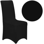 Set 4 huse pentru scaune de evenimente, marime universala, poliester si spandex, negru