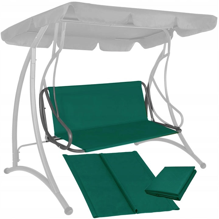 Husa din panza pentru leagan de gradina, sezut si spatar, 110x90cm, verde