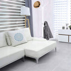 Cuier tip pom din metal cu baza de marmura, 14 agatatoare, 176cm, alb