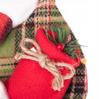 Decoratiune Craciun, soseta pentru cadouri cu om de zapada, 42cm, rosu