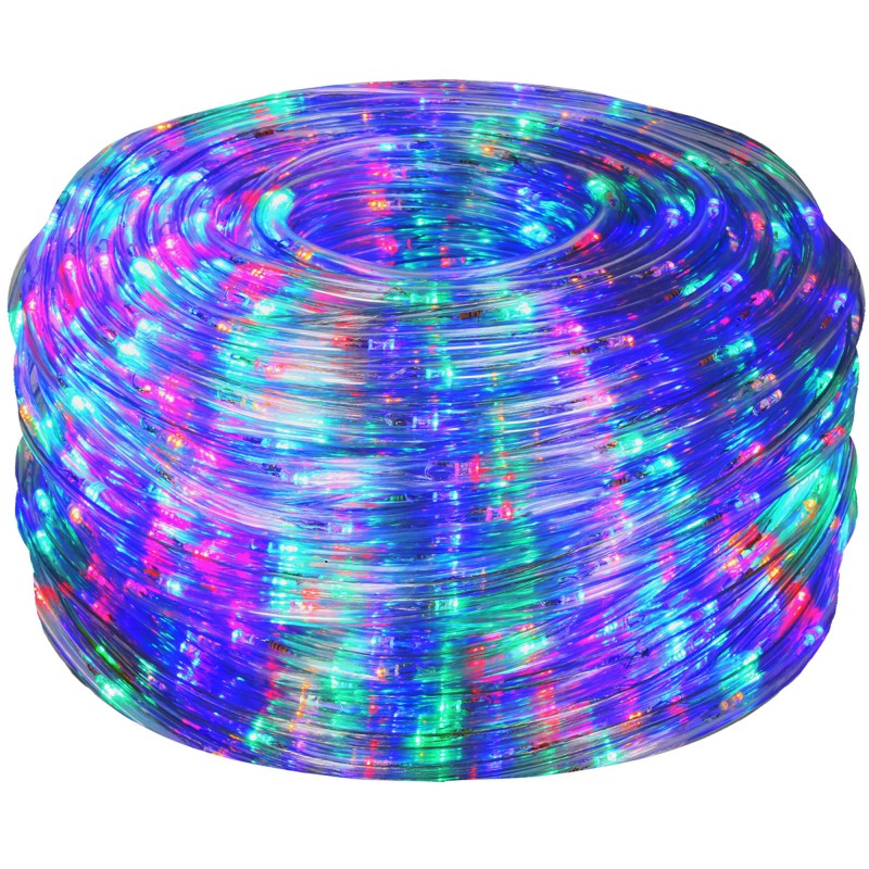 Instalatie tub furtun luminos pentru Craciun, 480 LED-uri, 20m, multicolor