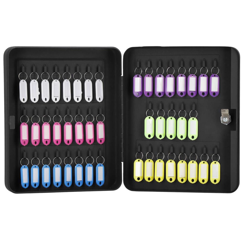 Cutie metalica din otel pentru 48 chei, echipata, 30x24x7.5cm, neagra