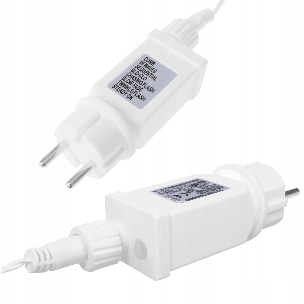 Ghirlanda luminoasa tip perdea 300 LED-uri, 12m, pentru interior/exterior, iluminare alba