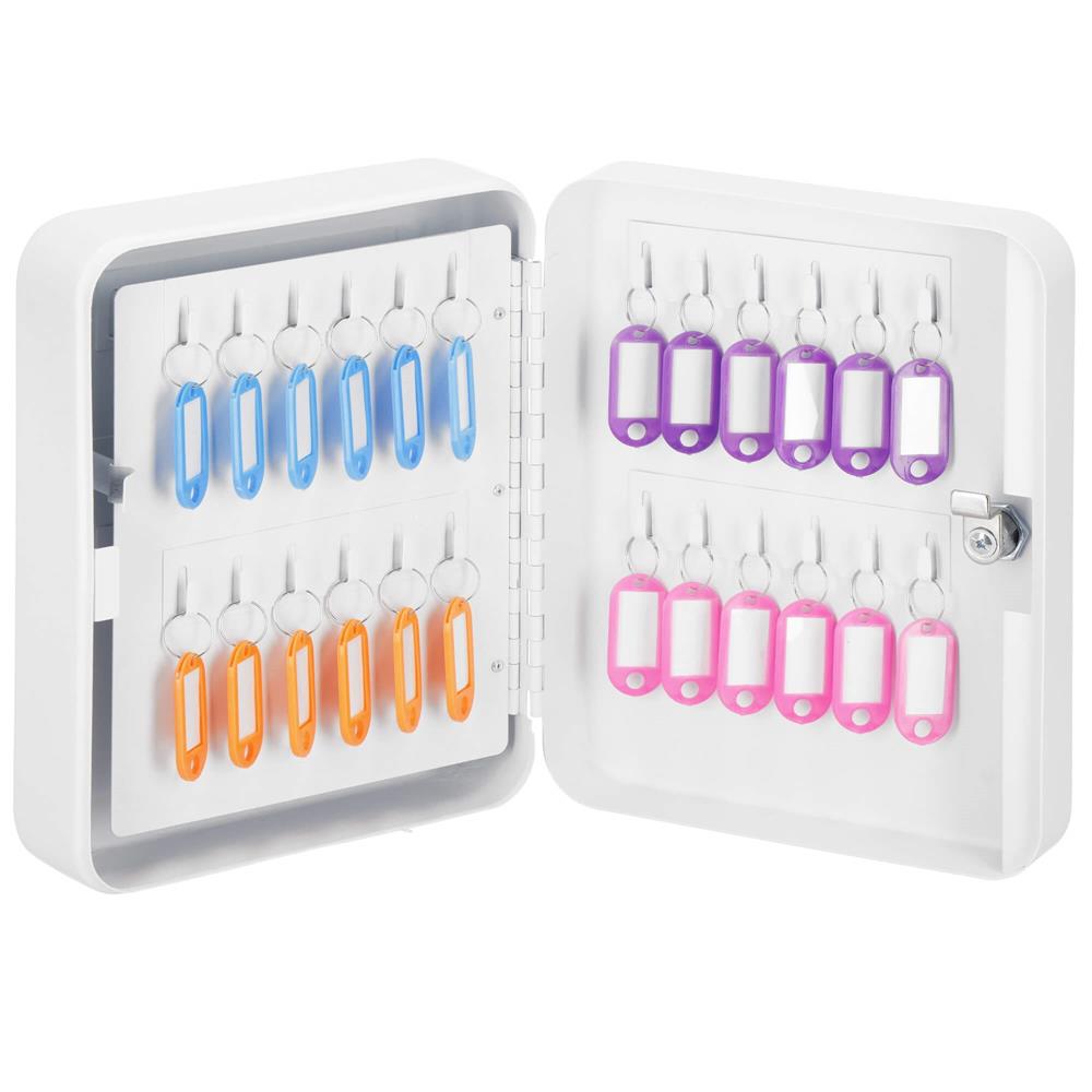 Cutie metalica din otel pentru 48 chei, echipata, 25x20x7.5cm, alba