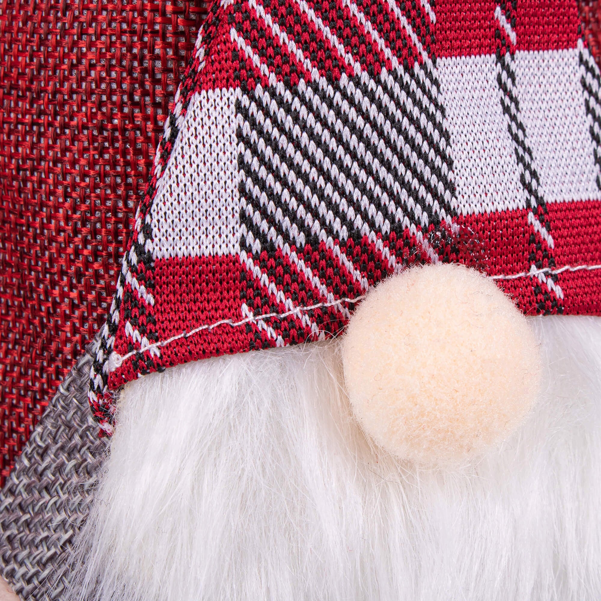 (DL) Decoratiune Craciun, husa model gnom pentru sticle, 29cm, rosu