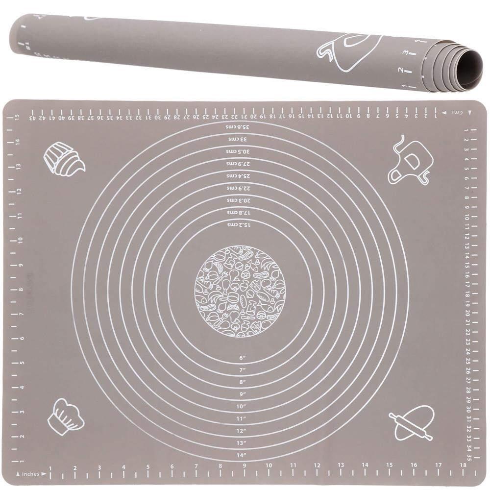 Plansa din silicon alimentar de framantat aluat, rezistenta la temperaturi ridicate, 50x40cm, gri