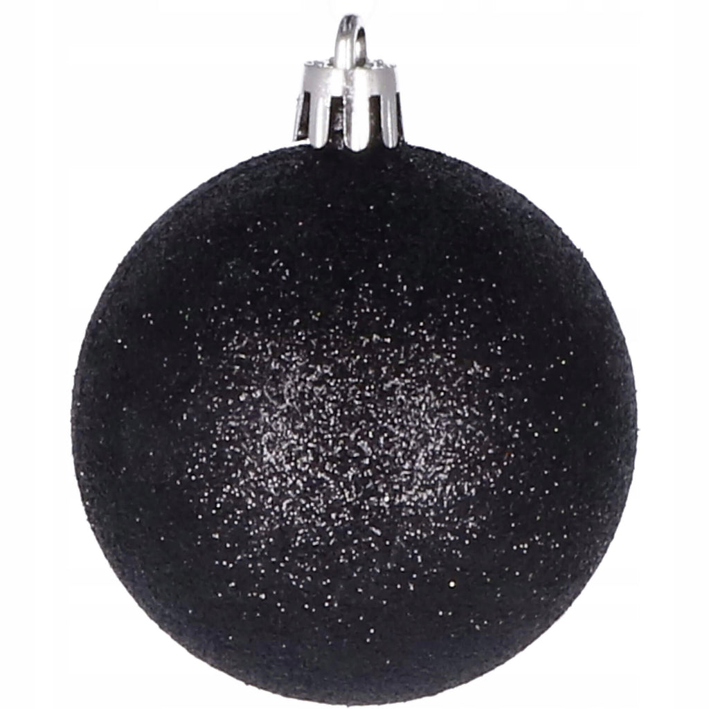 Set globuri de Craciun, 100 bucati, 3-6cm, negru auriu