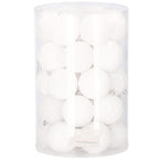 Set globuri de Craciun, 30 bucati, 8cm, 6 modele, alb