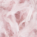 Ghirlanda pentru decor sau bradul de Craciun, model puf si pene, roz, 300cm