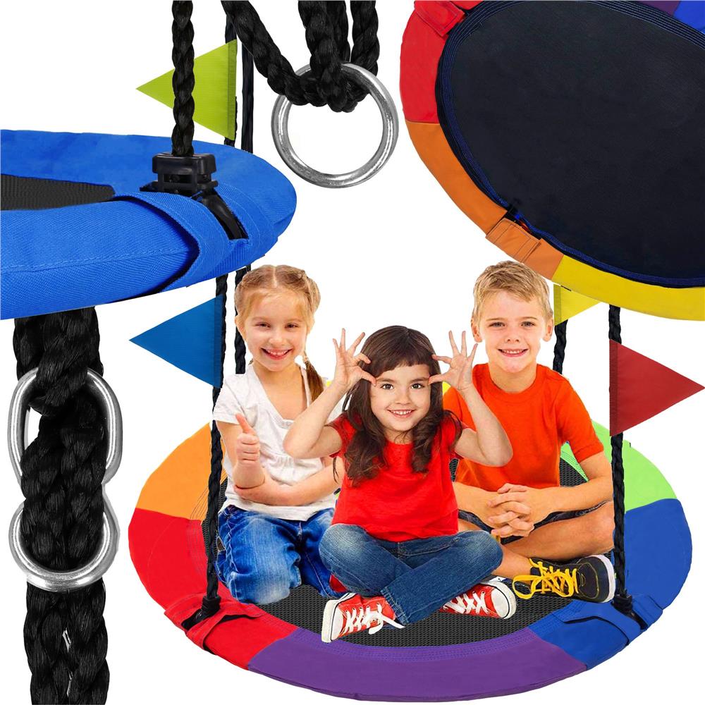 Leagan tip cuib 100cm, inaltime reglabila, 150 kg, Multicolor