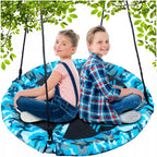 Leagan tip cuib Camuflaj 100cm, inaltime reglabila, 150 kg, Albastru Negru