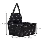 Geanta auto de transport animale de companie, caini si pisci, negru, 40x43x30cm