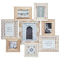 Rama foto Atmosphera Emile cu 8 cadre din lemn, 76x73 cm, bej