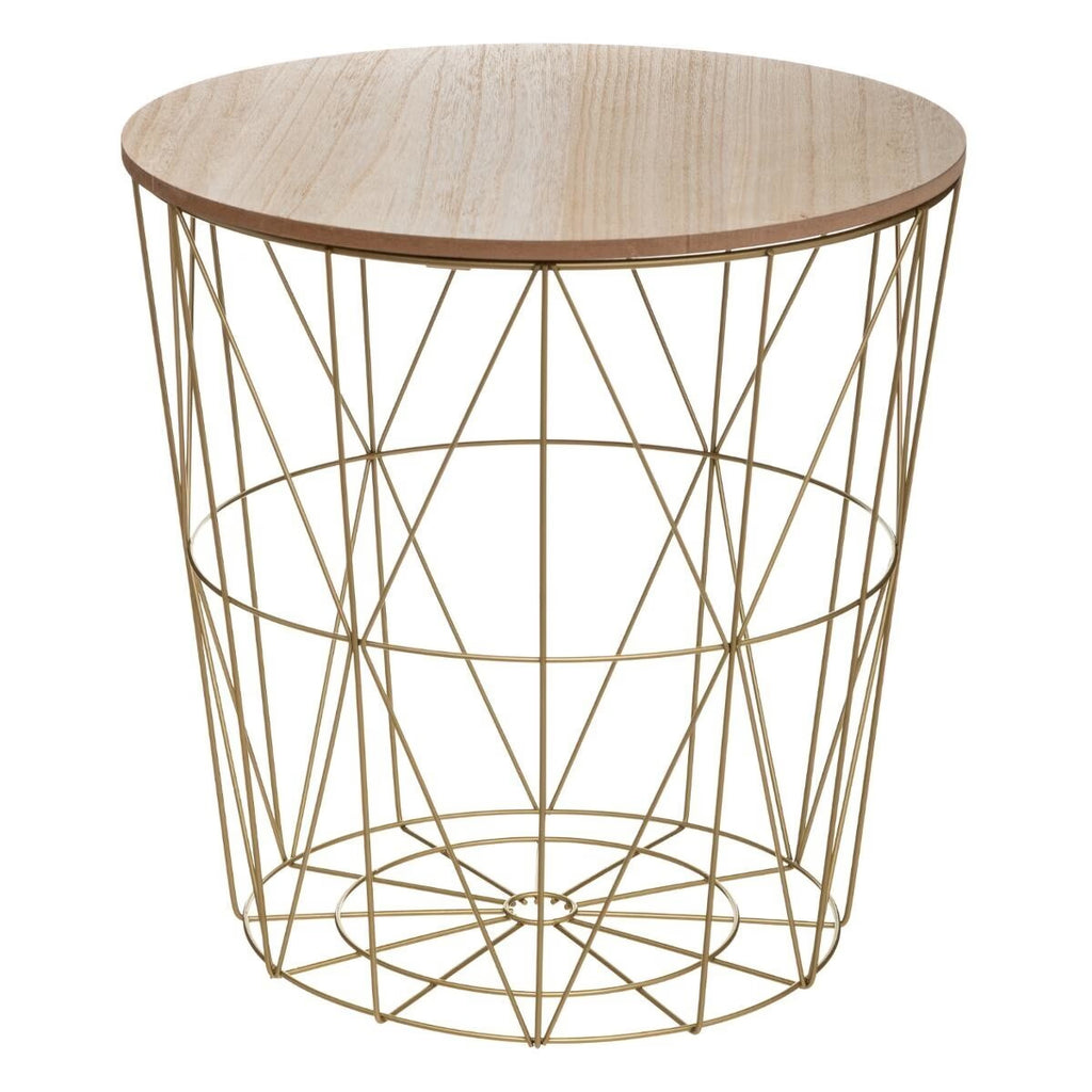 Masuta cafea rotunda Atmosphera Kumi, 40x41 cm, auriu