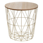 Masuta cafea rotunda Atmosphera Kumi, 40x41 cm, auriu