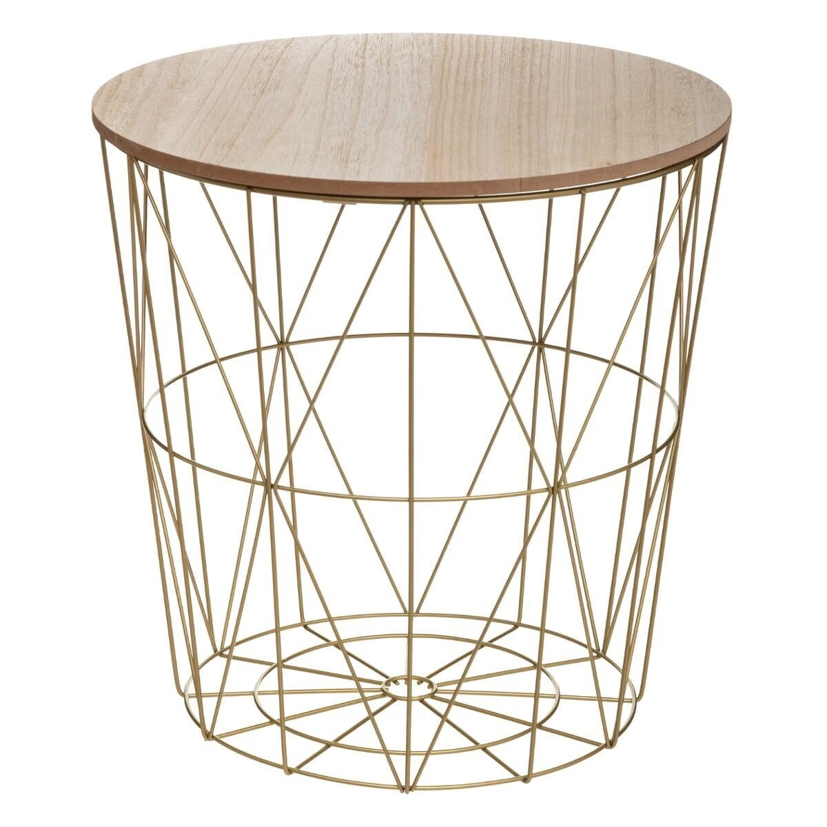 Masuta cafea rotunda Atmosphera Kumi, 40x41 cm, auriu