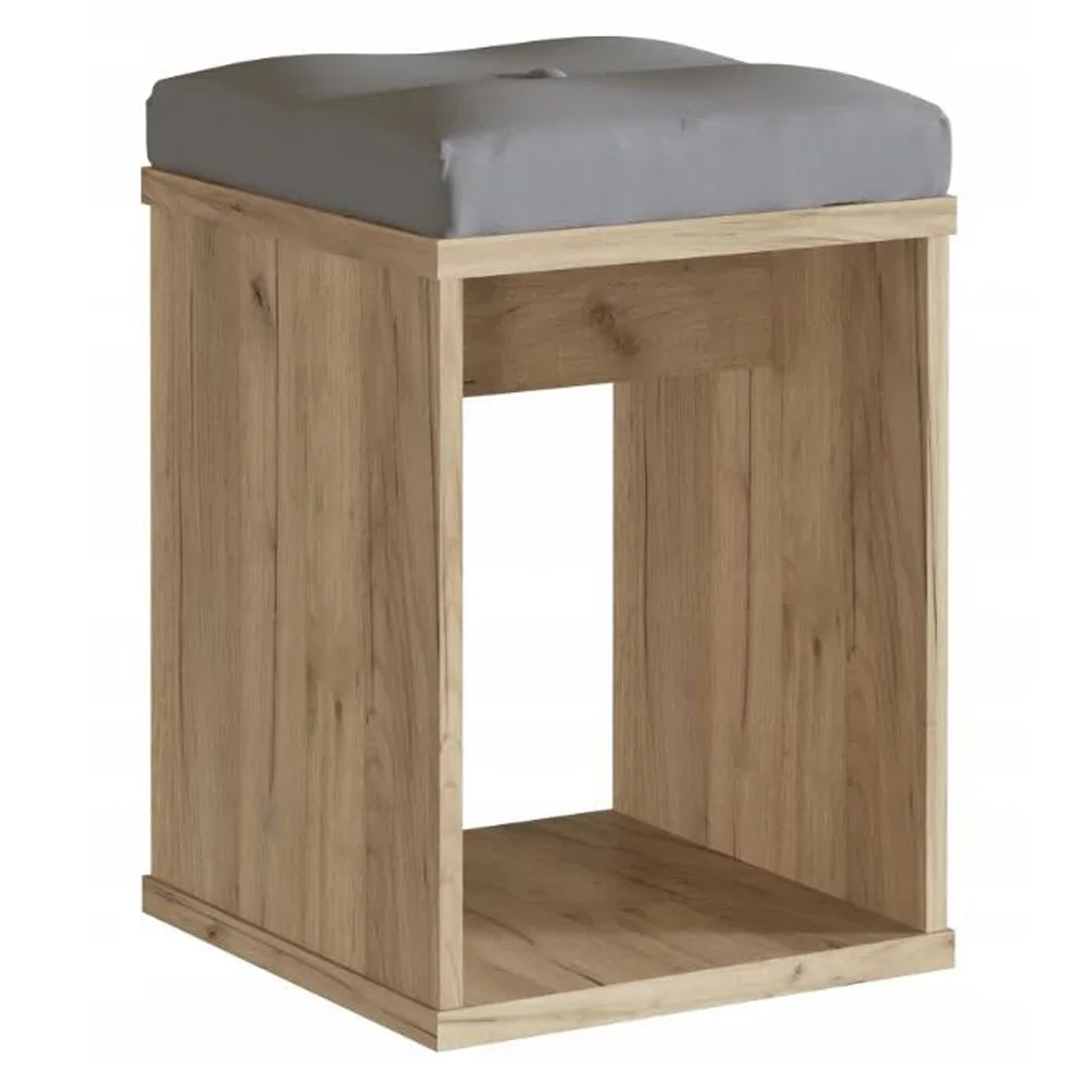 Taburet pentru masuta de toaleta cu sezut confortabil, 30x30x42 cm, craft