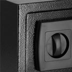 Seif electronic standard cu cifru si cheie, 200x310x200 mm, Otel, Negru