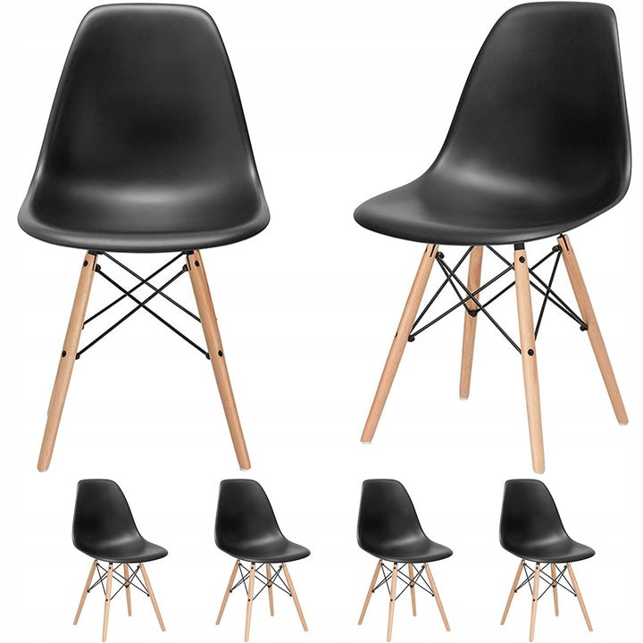 Scaun dining Scandinav pentru bucatarie, 38x42x82cm, negru