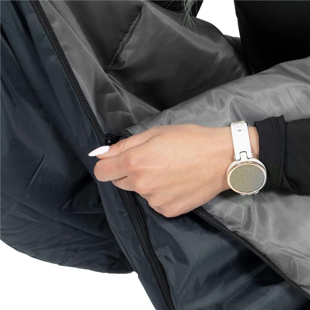 Sac de dormit tip mumie, cu geanta de transport, 210x73cm, 8-20grade, culoare gri