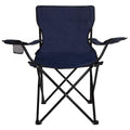 Scaun pliabil camping sau pescuit , cu suport pahar, albastru inchis