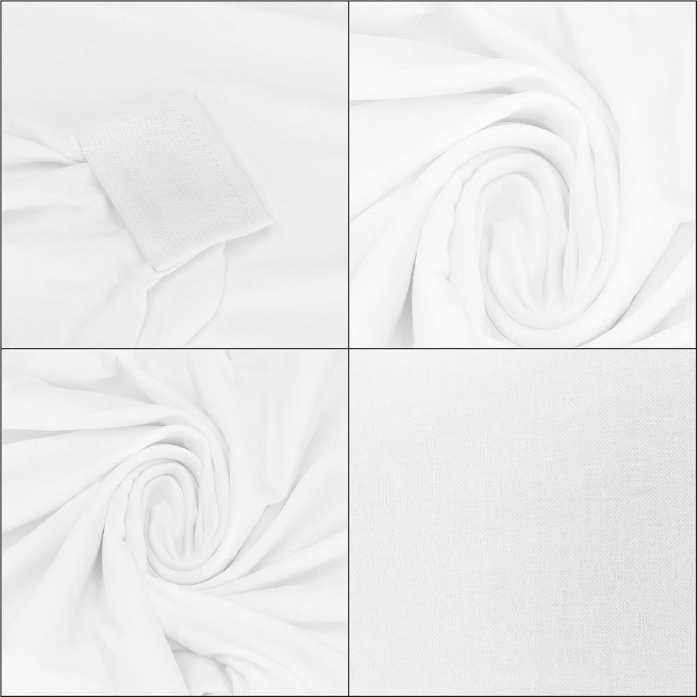 Set 4 huse pentru scaune de evenimente, marime universala, poliester si spandex, alb