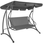 Husa din panza pentru leagan de gradina, sezut si spatar, 110x90cm, gri inchis