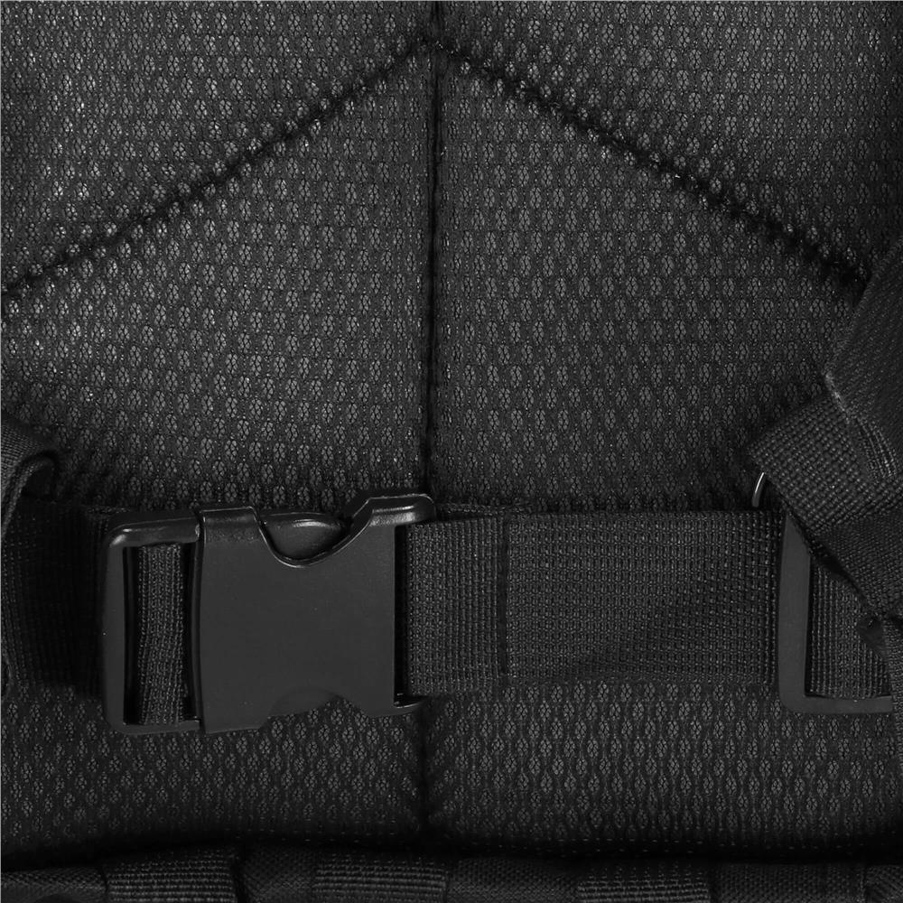 Rucsac militar pentru drumetie, impermeabil, ultra usor, 4 compartimente, culoare negru