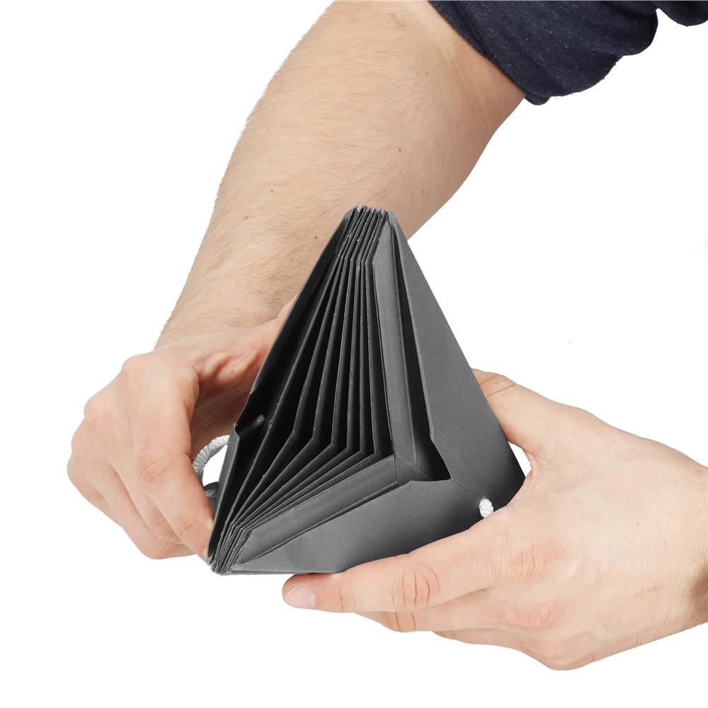 Stea decorativa 3D din hartie, cu 9 colturi, 30cm, argintie