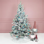 Set globuri de Craciun, 20 bucati, 3 modele, 4cm, roz