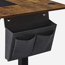 SONGMICS Birou cu reglaj electric pe inaltime, memorie cu 4 inaltimi, 60x120x(72-120)cm, maro rustic