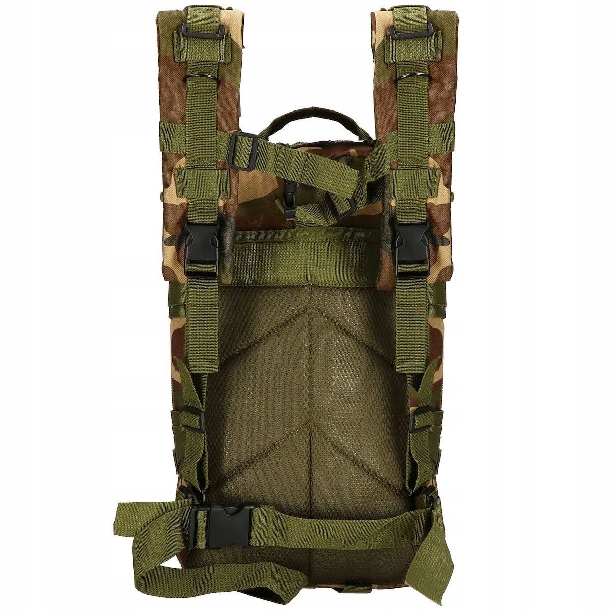 Rucsac militar pentru drumetie, impermeabil, ultra usor, 4 compartimente, culoare camo