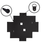 Rama foto de perete, colaj de 10 fotografii, 48x53cm, negru