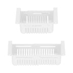 Organizator frigider, model cos extensibil, 16x28.5cm, alb