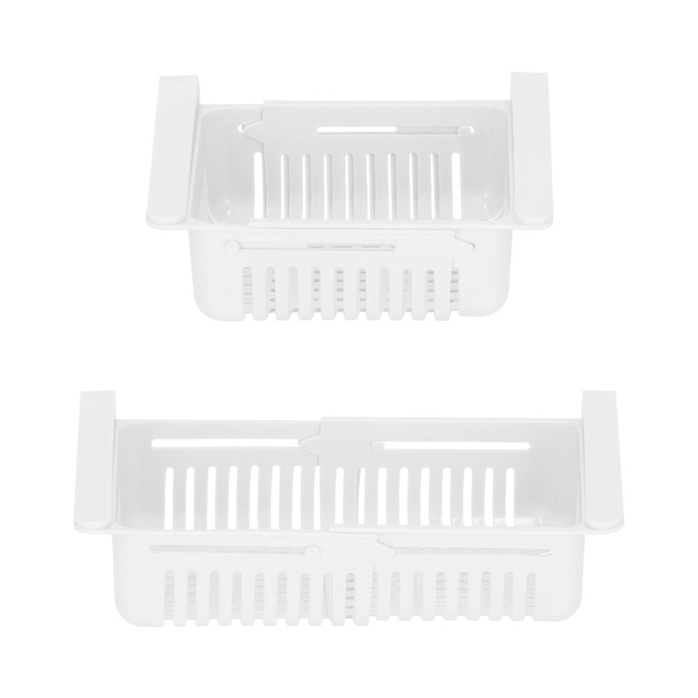 Organizator frigider, model cos extensibil, 16x28.5cm, alb