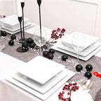 Set globuri de Craciun, 25 bucati, 3 modele, 2,5cm si 4cm, negru