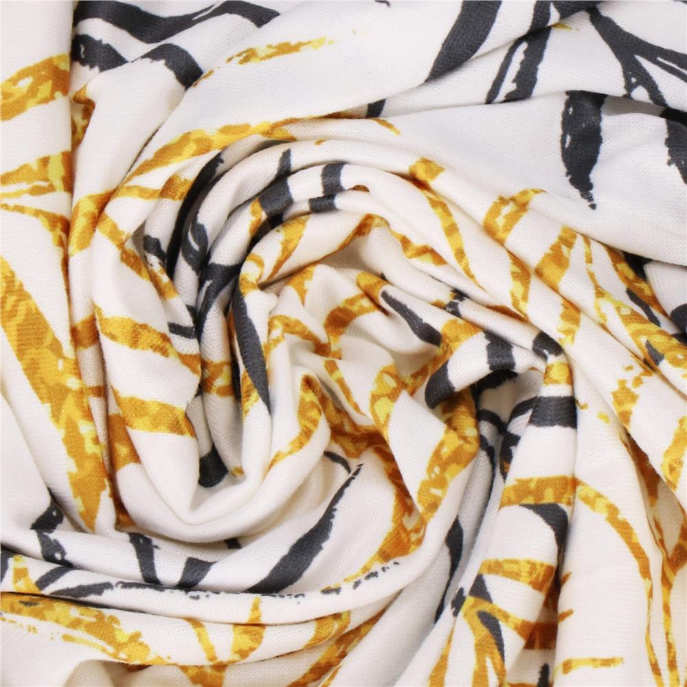 Husa pentru scaun, marime universala, poliester si spandex, 38x70cm, alb, gri si galben