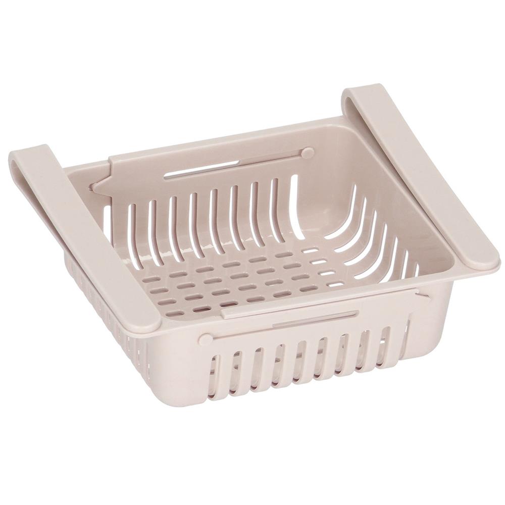 Organizator frigider, model cos extensibil, 16x28.5cm, crem
