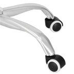 Scaun de birou ergonomic, piele ecologica, 150kg, baza otel, gri