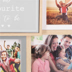 Rama foto de perete, colaj de 8 fotografii, 41x51cm, alb si gri