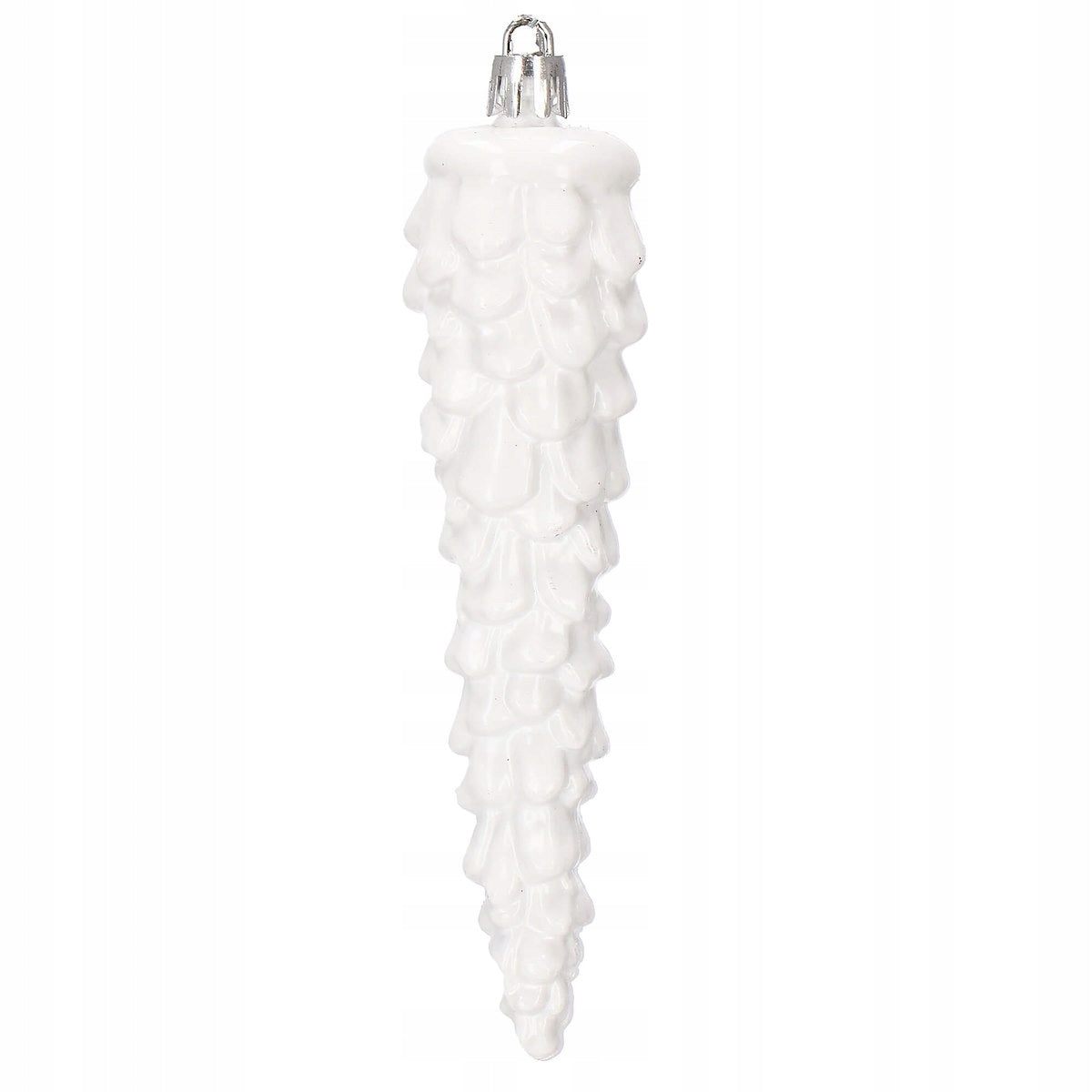 Set globuri si decoratiuni de Craciun, 72 piese, diverse dimensiuni, alb