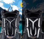 Rucsac de drumetie, gri cu elemente reflectorizante, 18litri, 45x30x15cm