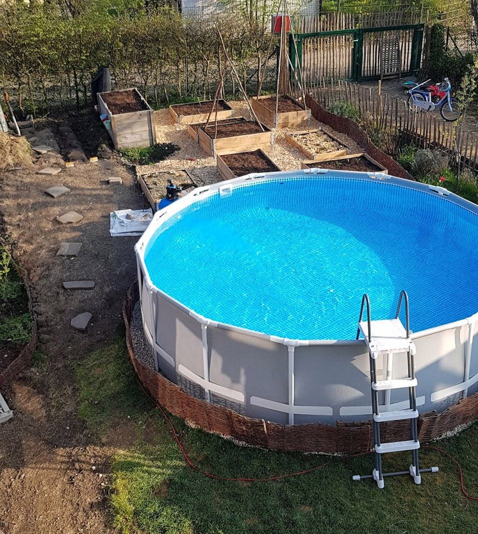 Piscina cadru metalic Intex Prism Frame, 366x99cm, 9.000 litri, cu pompa de filtrare si scara