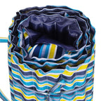 Saltea pentru plaja pliabila, din spuma, ultra-usoara, cu perna si maner de transport, 60x180cm, albastru galben