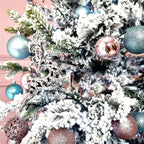 Set globuri de Craciun, 30 bucati, 3 modele, 4/5/6cm, roz