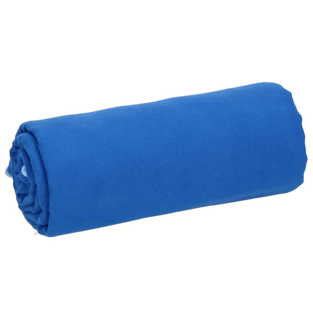 Prosop de plaja cu uscare de rapida, husa de transport, 75x150cm, albastru